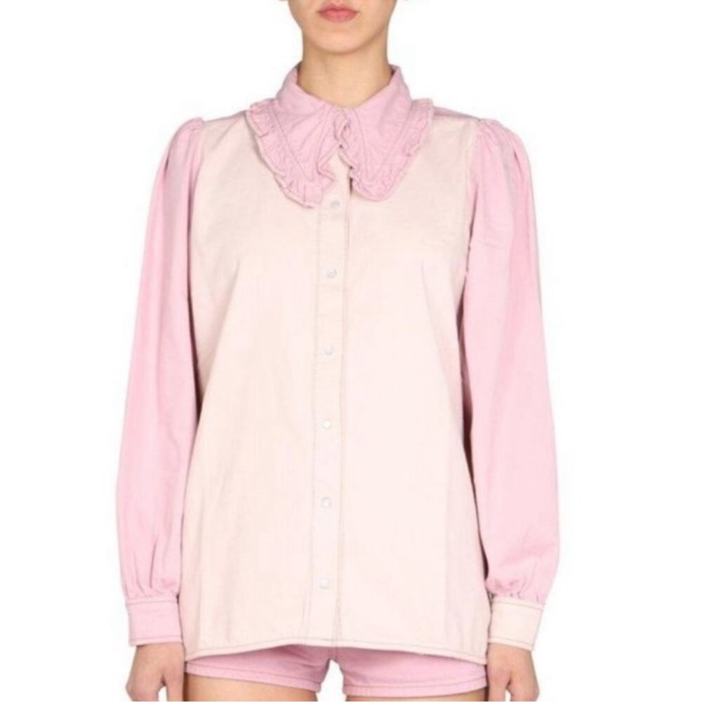 Ganni Pink Button Down Shirt